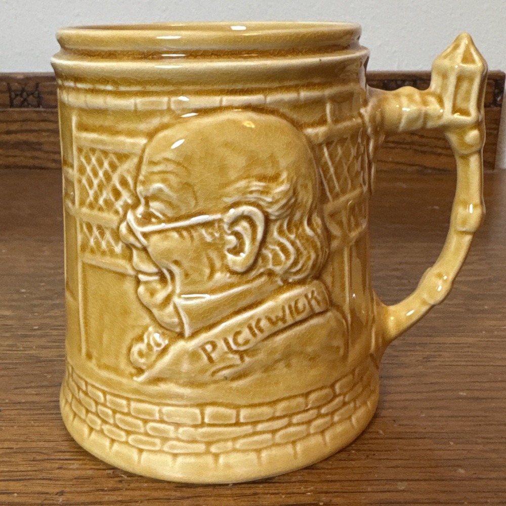 Vintage Sandland Ware Micawber & Pickwick Character Mug 5" Staffordshire England